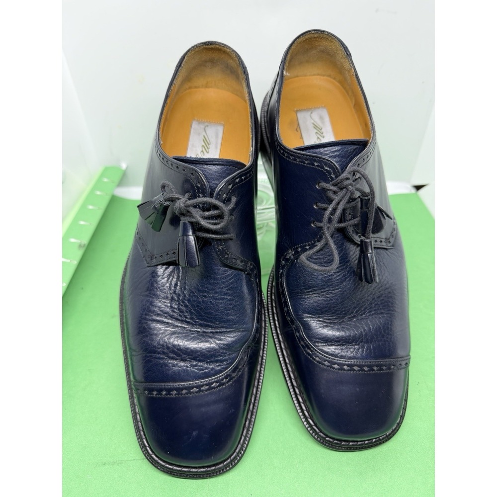 Mezlan Men's Oxford Dress Shoes, Captoe, Black, Size 8M